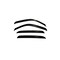 Ventshade Rainguards, Aerodynamic Design, Tape-On, Smoke, Acrylic, Set Of 4 94355 - alternate 1