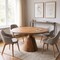 Homeroots 48" Natural Wood Pedestal Base Round Top Dining Table 565244 - alternate 5