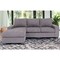 Homeroots Gray Polyester Blend Stationary L Shaped Two Piece Corner Sectional 530516 - alternate 2