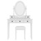 Homeroots 38" White Wood Mirrored Dresser 691685 - alternate 1