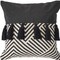 Homeroots Set of Two Black and White Chevron Cotton Throw Pillow With Tassels, 2PK 554601 - alternate 2