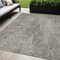Homeroots 5' X 8' Gray Beige And Black Geometric Washable Indoor Outdoor Area Rug 577560 - alternate 1