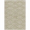 Homeroots 3' X 5' Taupe Fern Green And Ivory Geometric Washable Indoor Outdoor Area Rug 615242 - alternate 4