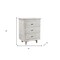Homeroots 30" White Three Drawer Nightstand 488765 - alternate 3