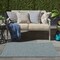 Homeroots 3' X 5' Aqua And Ivory Geometric Indoor Outdoor Area Rug 552716 - alternate 4