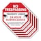 Signmission No Trespassing Property Under 24 Ho, 10 inch X 10 inch, Aluminum Metal Signs, 5PK OC-A-5Pack-10-98 - alternate 1