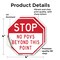 Signmission Stop No POVS Beyond This Point, 4 inch X 4 inch, Vinyl Decal, 2PK OC-D-2PACK-4-262 - alternate 2