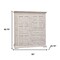 Homeroots 55" White Solid Wood Three Drawer Gentlemans Chest 524565 - alternate 4