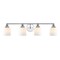 Jonathan Y Lydia 33.25" 4-Light Farmhouse Cottage Metal LED Vanity Light with Frosted Glass Shades, Chrome JYL7552A - alternate 1