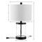 Jonathan Y Alexander 21" Modern Designer Iron/Water Glass LED Table Lamp w/ USB A+C Charging Ports, Black/C, 2PK JYL4058A-SET2 - alternate 2