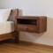 Homeroots 18" Chestnut Solid Wood One Drawer Floating Nightstand 653828 - alternate 3