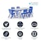 Flash Furniture Rectangle Activity Table, Plastic, Steel, Grey YU-YCY-060-0036-RECT-TBL-BLUE-GG - alternate 3