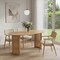 Homeroots 66" Natural Solid Wood Double Pedestal Base Oval Dining Table 712860 - alternate 3