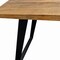 Homeroots 63" Natural And Black Solid Wood And Iron Sled Base Dining Table 488685 - alternate 2