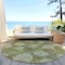Homeroots 8' Green Ivory And Sage Round Polka Dot Washable Indoor Outdoor Area Rug 614667 - alternate 4