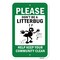 Signmission Please Dont Litter Help Keep Your Community Clean Aluminum, 18" x 24", A-1824-24876 A-1824-24876 - alternate 2