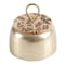 Cravings By Chrissy Teigen 4 Inch Aluminum Spice Cellar and Spoon in Gold with Mango Wood Lid 123107.03 - alternate 1