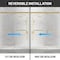 Anzzi 76 in. x 44-48in. Frameless Sliding Shower Door in Brushed Gold , 3/8in 10mm Tempered Clear Glass SD-AZ21-01BG - alternate 5