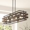 Jonathan Y Horizon 34" 4-Light Rustic Farmhouse Iron Linear LED Pendant, Wood Finished/Oil Rubbed Bronze JYL1306A - alternate 6