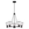 Vaxcel Dalton 5-Light Matte Black Chandelier, Clear Glass Shade, Pendant Fixture H0309 - alternate 1