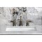 Kingston Brass Widespread Bathroom Faucet with Knurled Handle and Brass Pop-Up, Antique Brass FSC895KNLAB - alternate 3