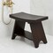 Homeroots Teak Rectangular Shower Bench With Shelf In Brown Finish 376696 - alternate 3