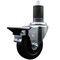 Service Caster 3.5'' Soft Rubber Swivel 1-5/8'' Expanding Stem Caster with Brake SCC-EX20S3514-SRS-PLB-158 - alternate 1
