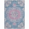 Homeroots 3' X 5' Blue Floral Medallion Washable Indoor Outdoor Area Rug 607842 - alternate 3