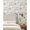 York Wallcoverings Artistic Bouquet Ochre and Ocean Wallpaper ZM2891 - alternate 2