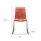 Homeroots Set of Two 23" Tangerine Metal Outdoor Dining Chair, 2PK 490272 - alternate 4