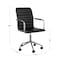 Martha Stewart Taytum Upholstered Office Chair in Black/Polished Nickel CH-142370-BK-MS - alternate 3