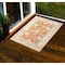 Homeroots 2' X 3' Blue and Orange Floral Stain Resistant Indoor Outdoor Area Rug 531500 - alternate 1