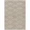 Homeroots 10' X 14' Taupe Fern Green And Ivory Geometric Washable Indoor Outdoor Area Rug 615247 - alternate 3