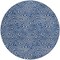 Homeroots 8' Navy Blue And Gray Round Abstract Washable Indoor Outdoor Area Rug 599822 - alternate 2