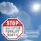 Signmission Stop Look Out for Forklift Traffic, 6 Inch X 6 Inch, Plastic Sign OC-P-6-41 - alternate 3