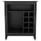 Homeroots Black Bar Cart With Wine Storage 478379 - alternate 1