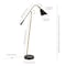 Homeroots 52" Black Swing Arm Floor Lamp With Black Cone Shade 523465 - alternate 3