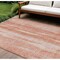 Homeroots 8' X 10' Orange And Salmon Botanical Leaves Washable Indoor Outdoor Area Rug 581975 - alternate 1