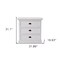 Homeroots Classic White Large Three Drawer Nightstand 397618 - alternate 4