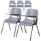Flash Furniture Gray Ergonomic Shell Chair with Left Handed Flip-Up Tablet Arm, PK5 5-RUT-EO1-GY-LTAB-GG - alternate 1