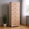 Homeroots 18" Pink and White Steel and Fabric Six Drawer Chest 484698 - alternate 2