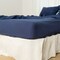 Homeroots Navy Blue Linen California King Fitted sheet 568231 - alternate 3