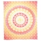 Homeroots 92" X 84" Mustard Red And White Mandala Cotton Hanging Tapestry 397404 - alternate 1