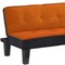 Homeroots 66" Orange Fabric Sofa With Black Legs 285668 - alternate 3
