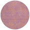 Homeroots 8' Purple And Copper Round Abstract Washable Indoor Outdoor Area Rug 599834 - alternate 6