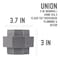 B & K STZ Industries 2 in. FIP each X 2 in. D FIP Black Malleable Iron Union 310UU-2 - alternate 3