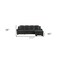 Homeroots 111" Charcoal Polyester Blend Sleeper USB Sleeper Sofa And Toss Pillow With Black Legs 559223 - alternate 2