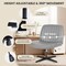 Yssoa Simple Deluxe Wide Criss Cross Legged Chair, Swivel Office Desk Chair, Height Adjustable PU Leather 3A88FNCHAIROFFICELEAGRY01 - alternate 3