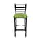 Holland Bar Stool Co 30" Stationary Bar Stool, Black Wrinkle, Canter Kiwi Green Seat 40030BW009 - alternate 4