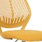 Homeroots Yellow and White Adjustable Height Swivel Rolling Office Chair 568064 - alternate 3